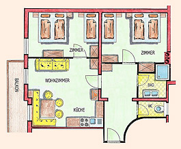 Skizze Appartement 2